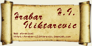 Hrabar Iliktarević vizit kartica